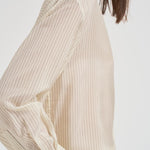 Camicia donna Bridget gessata panna 11033 MTL55 ANINE BING 
