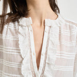 Camicia donna in pizzo bianca HT0817FA D1J05E20WH MARANT ETOILE 