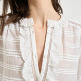 Camicia donna in pizzo bianca HT0817FA D1J05E20WH MARANT ETOILE 