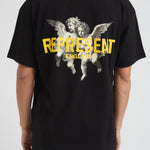 T-shirt uomo nera con stampe MLM100369 JETBLACK REPRESENT 