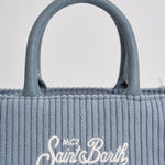 Borsa donna Vanity mini corduroy in velluto a coste celeste VANITYMINI CORD36 MC2 SAINT BARTH 
