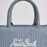 Borsa donna Vanity mini corduroy in velluto a coste celeste VANITYMINI CORD36 MC2 SAINT BARTH 