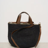 Borsa donna Mirozy in rafia nera MIROZY BLACK IBELIV 