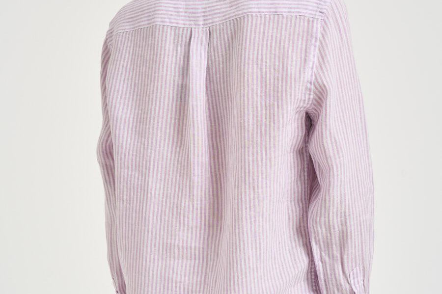 Camicia donna a righe lilla 211A96158 006 RALPH LAUREN 