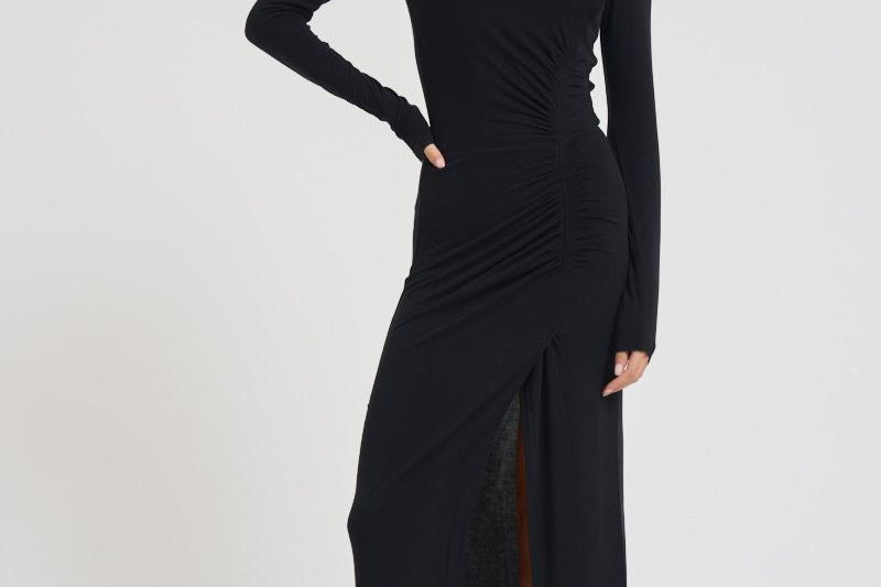 Abito donna Jelina lungo nero RO0349FB C3K01E01BK MARANT ETOILE 