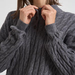 Polo donna Magnolie a trecce grigia 2025302 GRAPHITE LISA YANG 