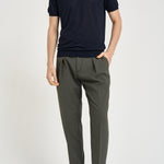 Polo uomo in maglia blu notte M060526 151 ACCADEMIE TESSILI 