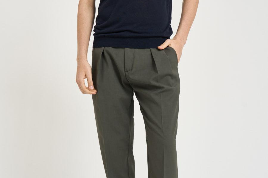 Polo uomo in maglia blu notte M060526 151 ACCADEMIE TESSILI 