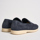 Mocassino uomo in suede blu 3413 VISONEB15 DOUCAL'S 