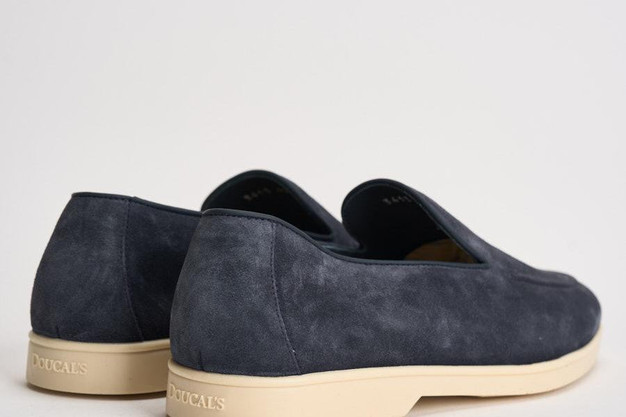 Mocassino uomo in suede blu 3413 VISONEB15 DOUCAL'S 