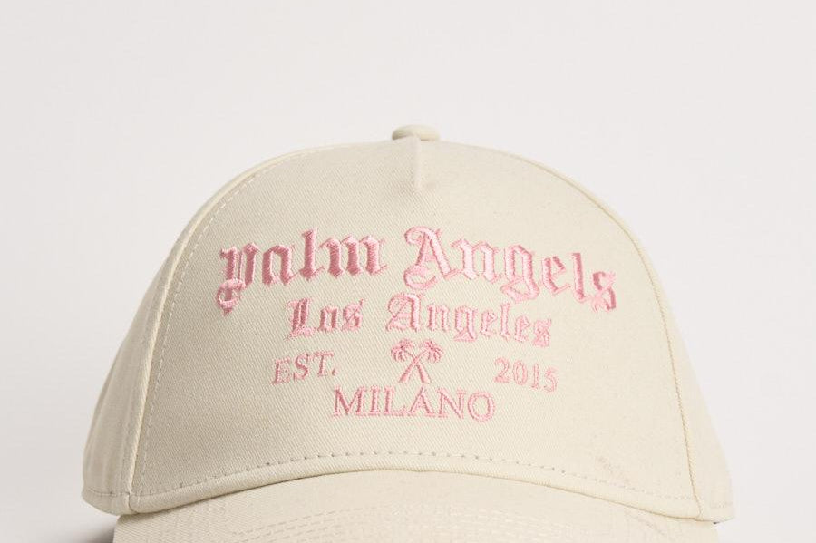 Cappello uomo con stampa panna BL00CO Z09921 PALM ANGELS 