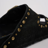 Sandalo donna Arizona nero con borchie oro<BR/> 1027855 BLACK BIRKENSTOCK 