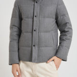 Piumino uomo trapuntato in lana grigio F09MUCX742 27795 MONTECORE 