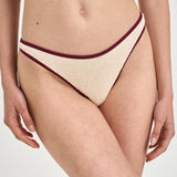 Bikini donna crinkle burro e bordeaux JUDY+NAOMISTRINGW 00029L MC2 SAINT BARTH 