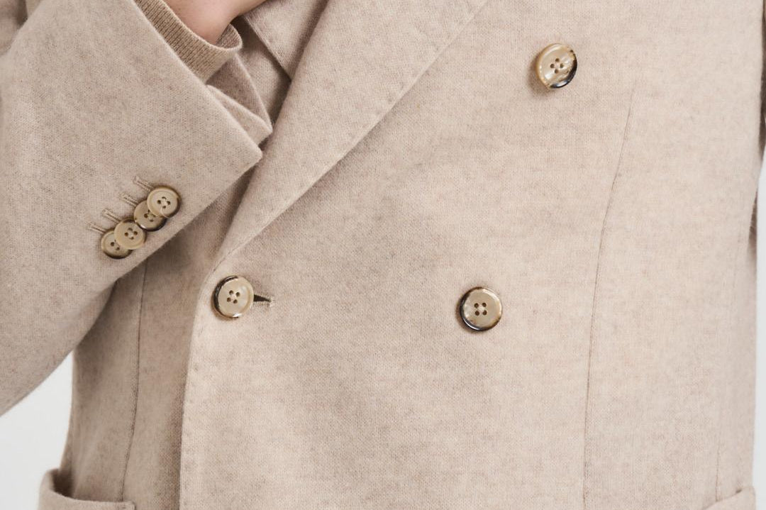 Giacca uomo doppiopetto beige 2813 557013 L.B.M. 