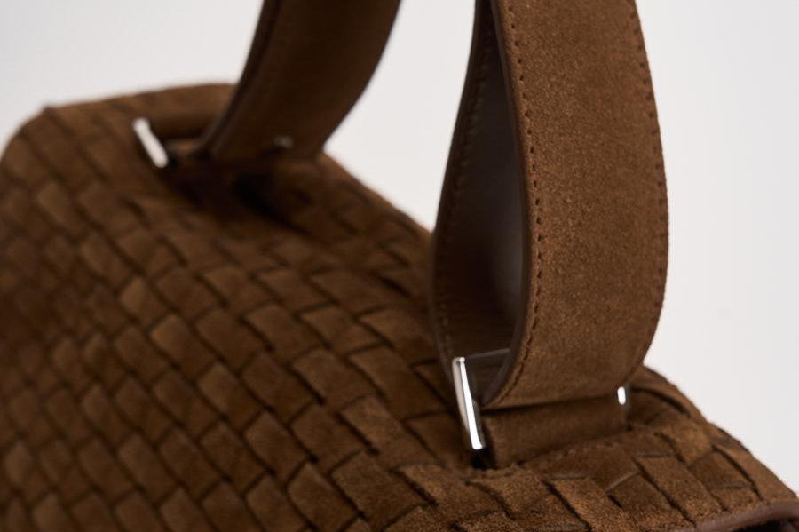 Borsa donna Sveva midi in suede marrone BT2006 COCOA ORCIANI 