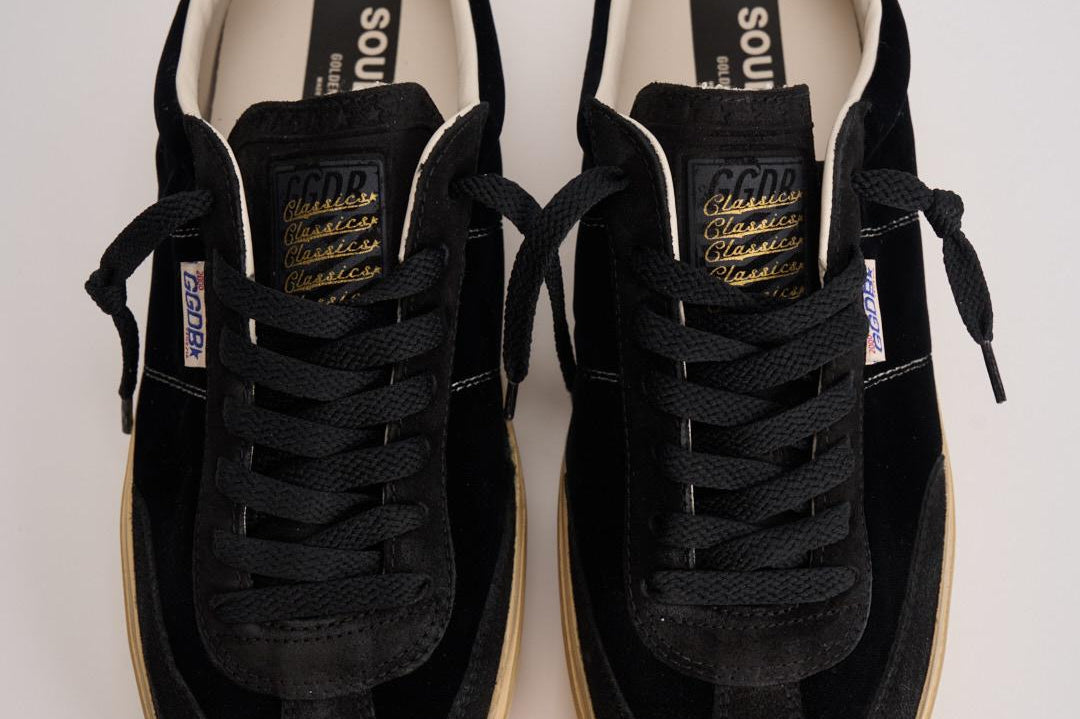 Sneakers uomo Soul-Star in velluto nere GMF00464 F00505590415 GOLDEN GOOSE 