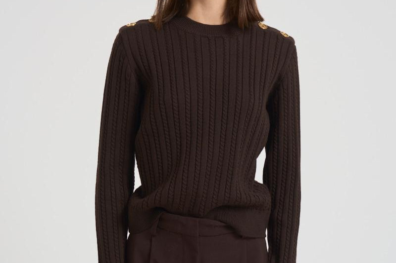 Maglia a trecce donna GWP02467 P00211090108 GOLDEN GOOSE 