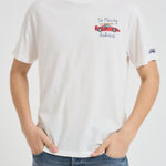 T-shirt uomo girocollo panna con ricamo ARNOTTWM CAR10EMB MC2 SAINT BARTH 