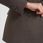 Giacca donna doppiopetto Powo tortora D420021X POWO024CASTAGNA P.a.r.o.s.h. 