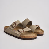 Sandalo arizona uomo in suede 951303U TAUPE BIRKENSTOCK 