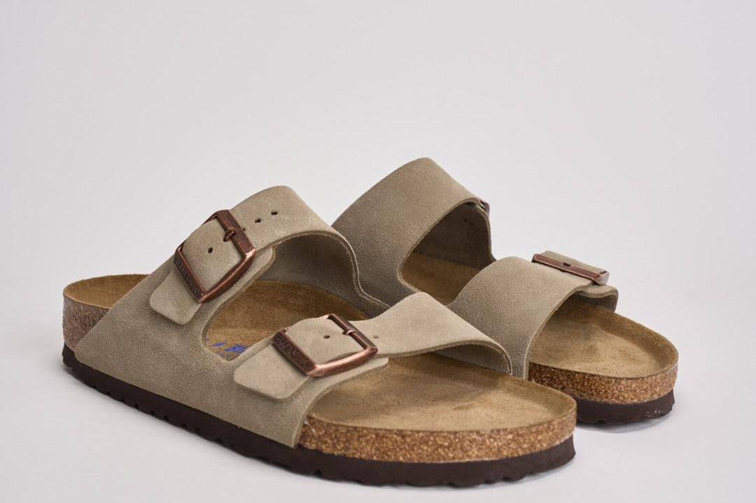 Sandalo arizona uomo in suede 951303U TAUPE BIRKENSTOCK 