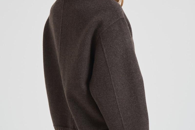 Giubbotto donna in lana grigio D431747 LEAK886MORO P.a.r.o.s.h. 