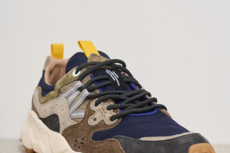 Sneakers uomo Yamano 3 marrone 3B06 GREYBLUE FLOWER MOUNTAIN 