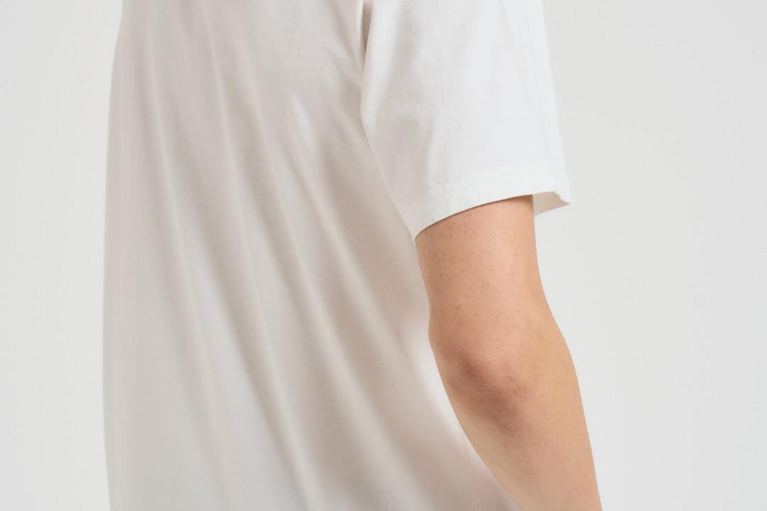 T-shirt uomo girocollo panna con ricamo ARNOTT ELCTRIC10EMB MC2 SAINT BARTH 