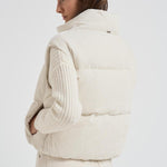 Piumino smanicato in velluto panna PI00157DR 1985 HERNO 