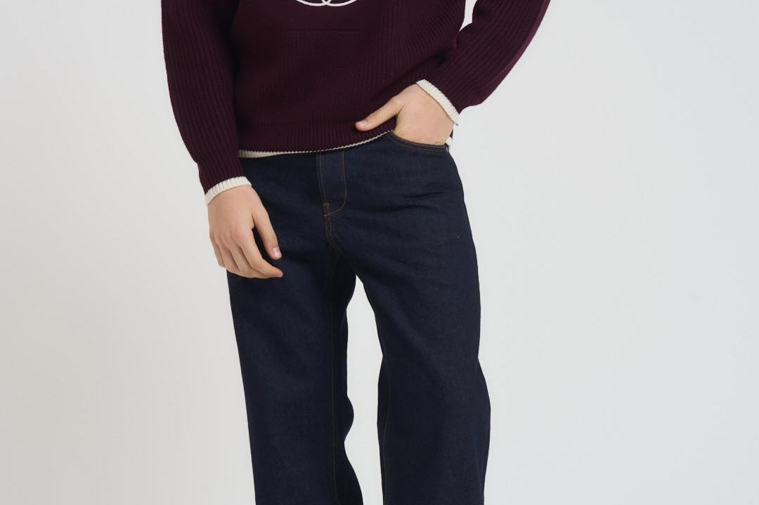 Felpa uomo girocollo bordeaux PO184 WO007WINE DROLE DE MONSIEUR 