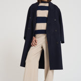 Cappotto donna doppiopetto blu notte JULIE NAVY BLUE ACCADEMIE TESSILI 