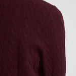 Maglia uomo a treccia bordeaux 710876762 011 RALPH LAUREN 