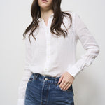 Camicia donna in lino bianco ottico 211970730 001 RALPH LAUREN 