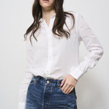Camicia donna in lino bianco ottico 211970730 001 RALPH LAUREN 