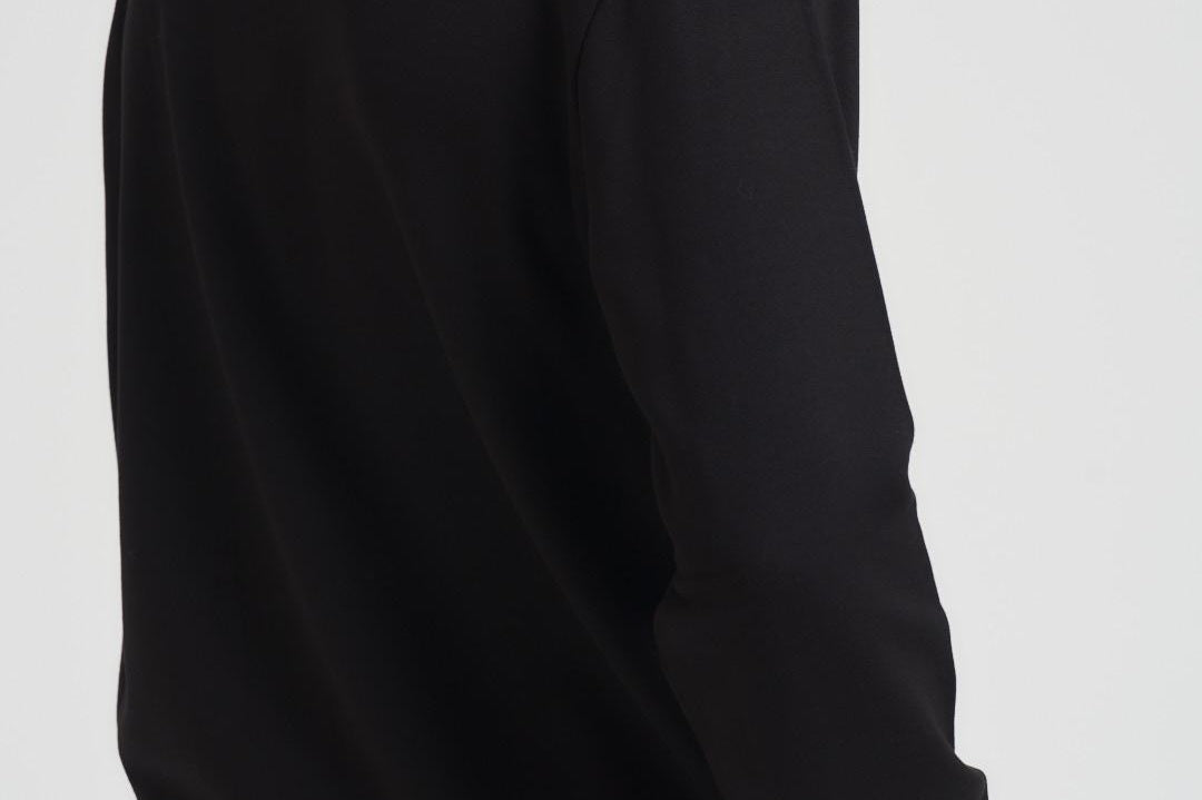 Felpa uomo girocollo nera con stampa logo 8N1MR6 1JRIZF009 EMPORIO ARMANI 