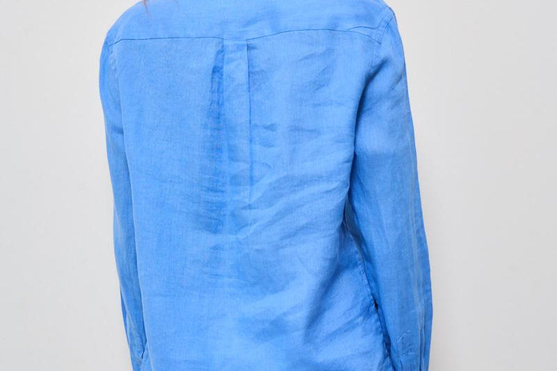 Camicia donna in lino celeste 211970730 006 RALPH LAUREN 