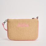 Pochette donna Parisienne Mini beige e rosa PARISIENNEMINISTRAW 00415L MC2 SAINT BARTH 