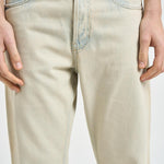 Jeans uomo gamba dritta in denim chiaro<BR/> GMP01636 P00234915929 GOLDEN GOOSE 