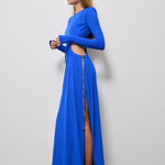 Abito donna lungo Octavia Dress blu cobalto 625SS6629O NAVYBLUE DANAME 