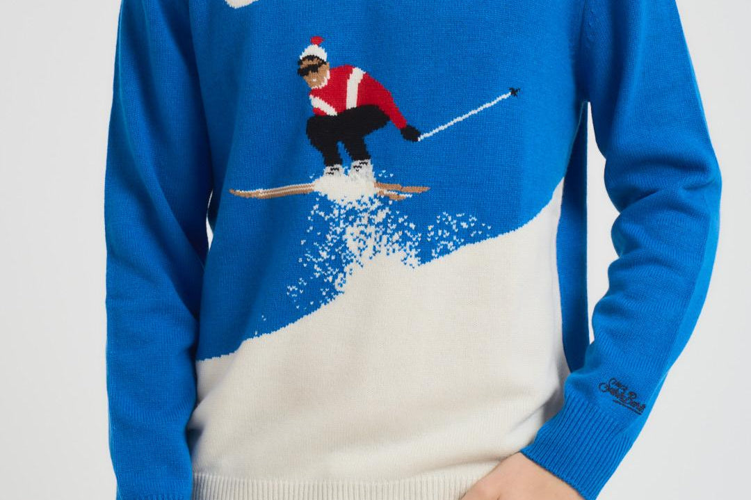 Maglia uomo girocollo con cartolina Courma royal HERONC COURMAJ17 MC2 SAINT BARTH 