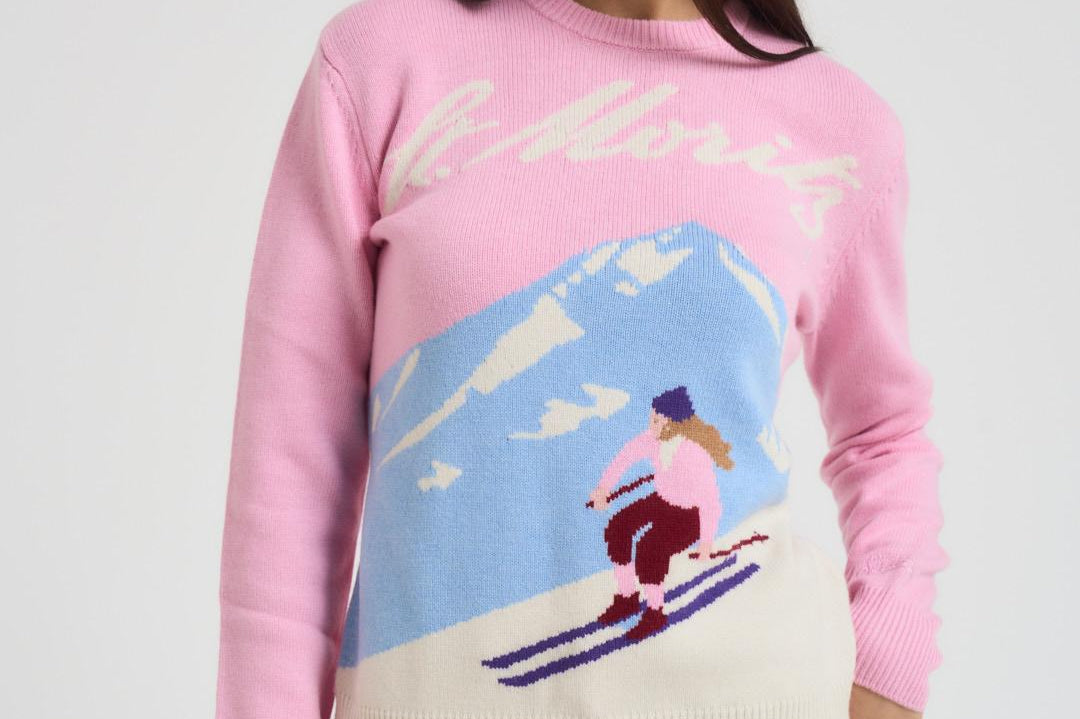 Maglia donna girocollo rosa NEWQUEEN STMRTZSK23 MC2 SAINT BARTH 