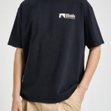 T-shirt uomo girocollo nera TT04012 6006BLACKWHITEYELLOW RHUDE 