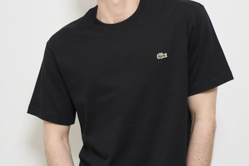 T-shirt uomo regular girocollo nero TH7318 031 LACOSTE 