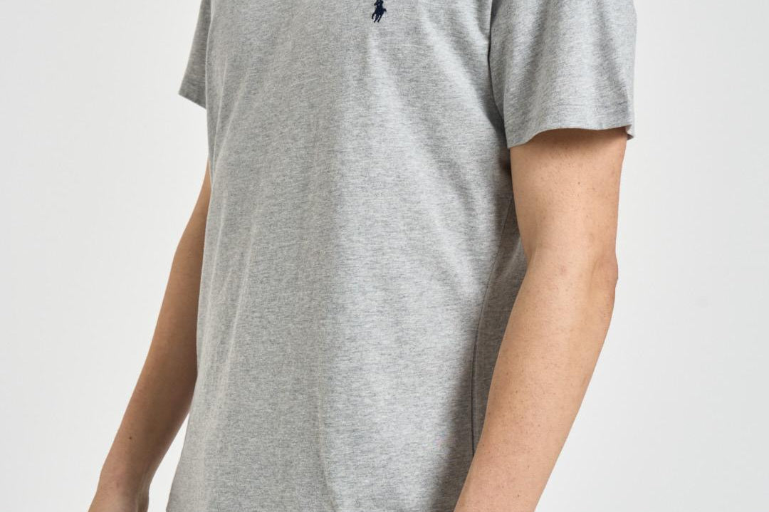 T-shirt uomo girocollo grigio chiaro 714844756 008 RALPH LAUREN 