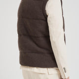Gilet uomo a coste marrone LEEDSKNIT 13NUT MC2 SAINT BARTH 