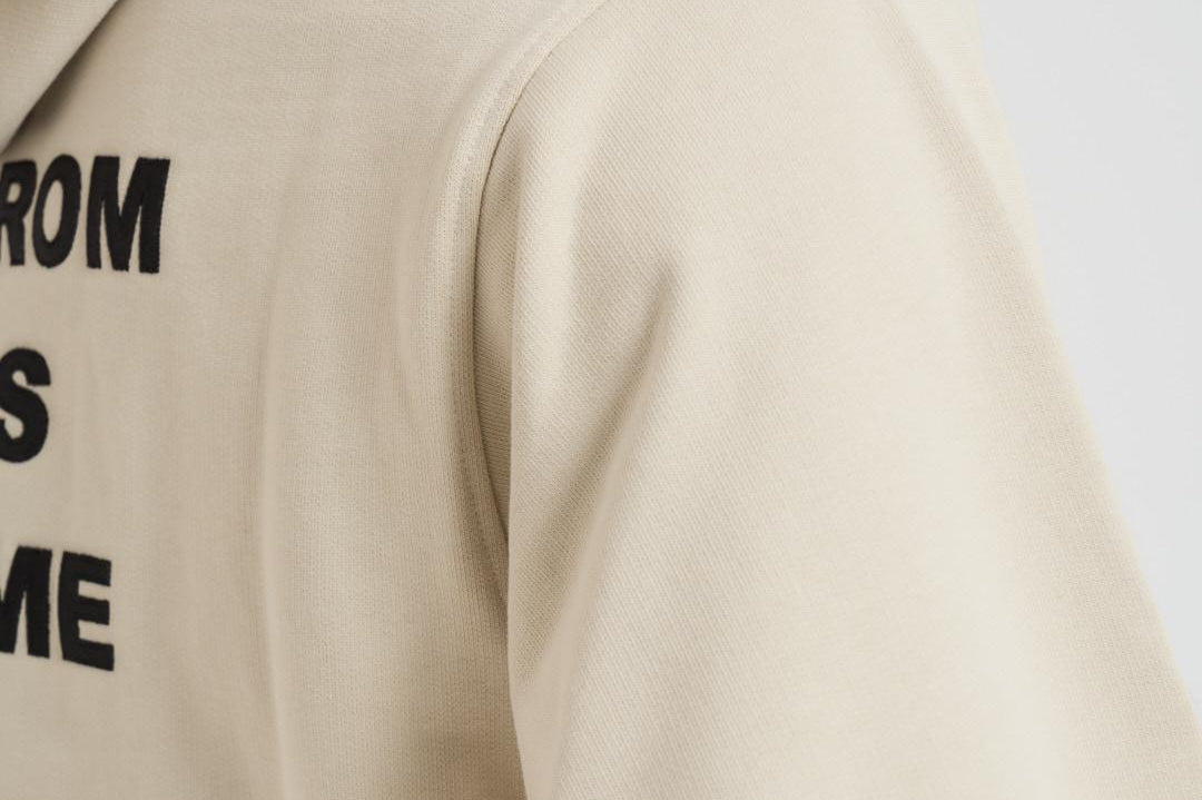 Felpa uomo con cappuccio beige HO162 CO127MT DROLE DE MONSIEUR 