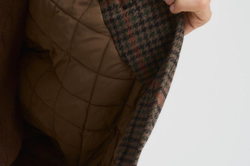 Bomber uomo college tartan marrone 1000565 826 LES DEUX 