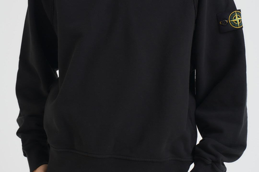 Felpa uomo con cappuccio nera 6100023 S0A20V0029 STONE ISLAND 