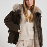 Parka con imbottitura in pelliccia donna S1141 2600266 BAZAR DELUXE 